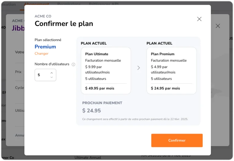 Plan de rétrogradation